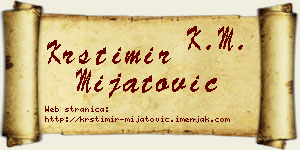 Krstimir Mijatović vizit kartica